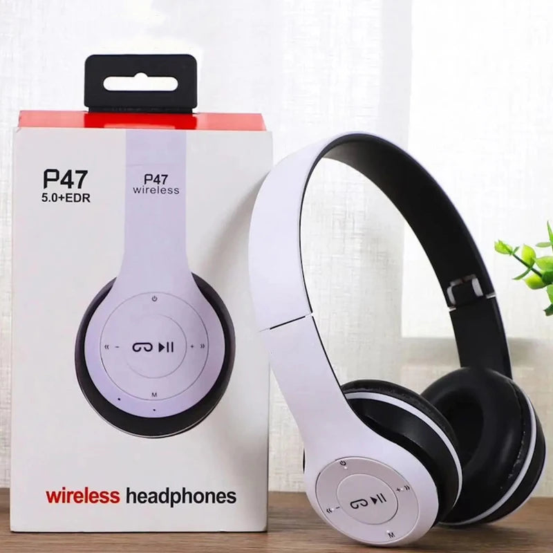 P47 Wireless bluetooth headphone With Mic Headsets Stereo Sound Earphones Sports Gaming Headphones Supports PC Smartphone