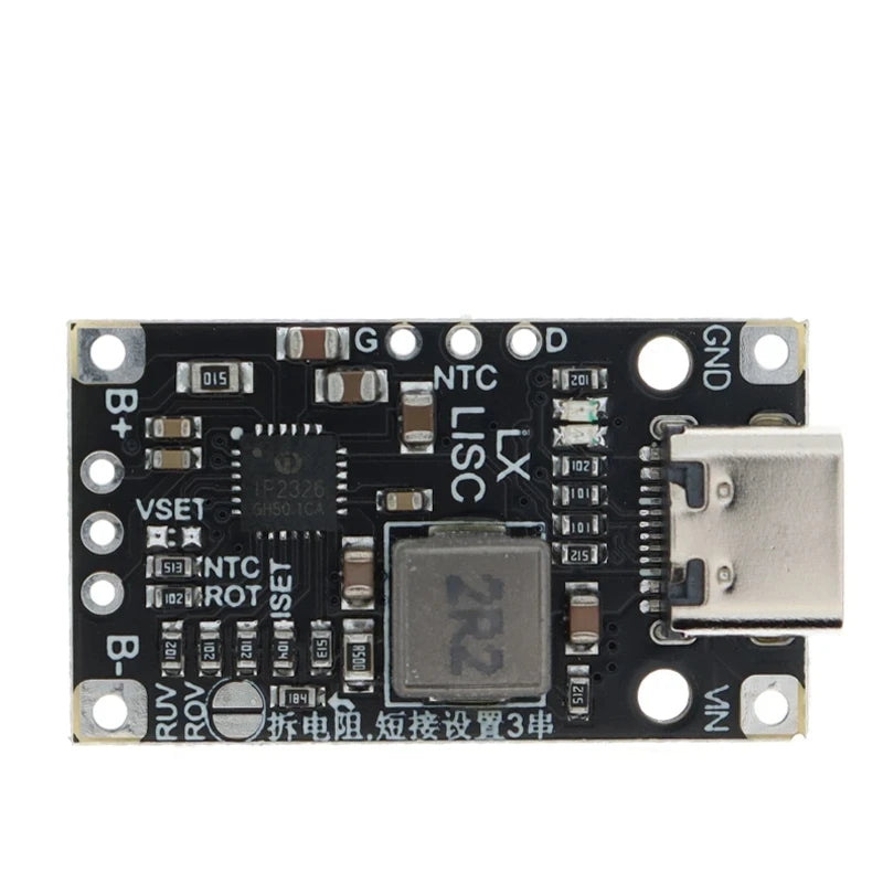 USB 2S 3S BMS 15W 8.4V 12.6V 1.5A Lithium Battery Charging Boost Module With Balanced Support Fast Charge With Indicator Type-C