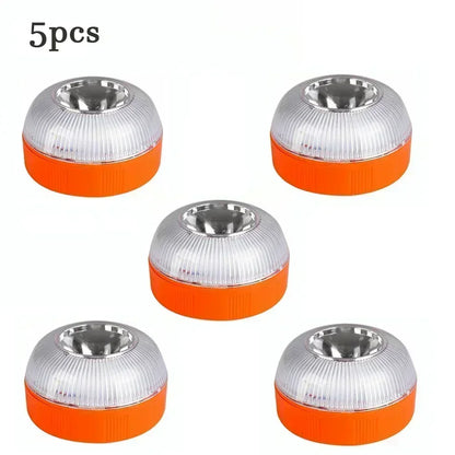 Led Car Emergency Light Flashing Light Magnetic Induction Road Accident Light Portable Strobe Warning Light Safety Accessory