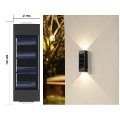 Solar Outdoor Wall Light 12 LED Waterproof Garden Light Courtyard Balustrade Decorative Atmosphere Lamp Down Luminous Solar Lamp