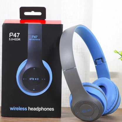 P47 Wireless bluetooth headphone With Mic Headsets Stereo Sound Earphones Sports Gaming Headphones Supports PC Smartphone