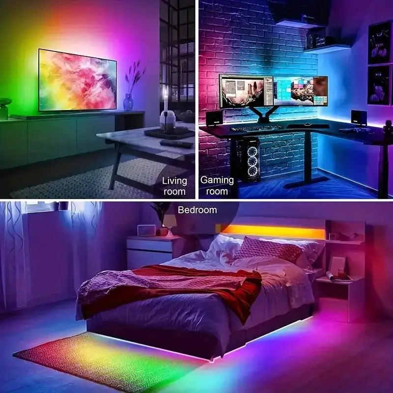 5V LED Neon Strip Lights USB Powered Music Sync 24Key Remote Flexible Sign Waterproof For Indoor Outdoor Decoration Strip Lights