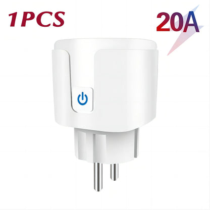 TUYA Smart Plug WiFi or Zigbee3.0 Socket EU 16/20A With Power Monitor Timing Function Voice Control Works Alexa Google Home