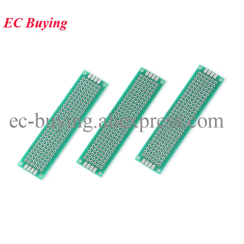 10pcs/lot 2x8cm Single Sided Copper Prototype PCB DIY Universal Printed Circuit Board 2*8cm Experiment Breadboard Plate 20 80mm