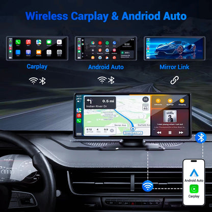 Pionray 7/10 inches android auto Universal Portable CarPlay for Car Screen Car Radio Video Wireless Carplay Screen for Apple