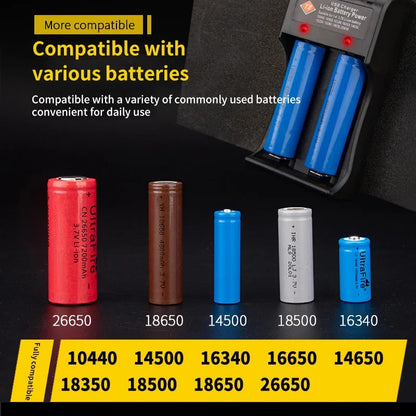 18650 Battery Charger 1-4 Slots Dual 18650 Charging 3.7V  Rechargeable Lithium Battery USB Charger For 16340 14500 18650 26650