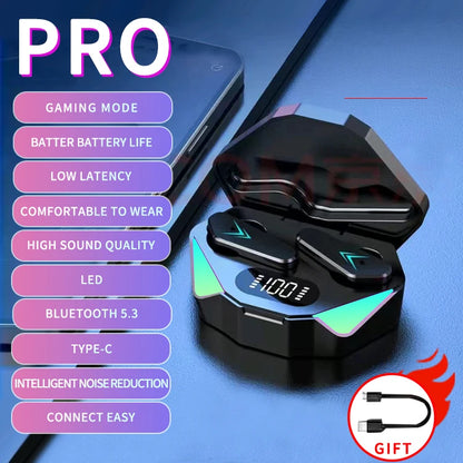 X15 TWS Gaming Earbuds Wireless Bluetooth Earphones With Mic Bass Audio Sound Positioning 9D Stereo Music HiFi Headset For Gamer