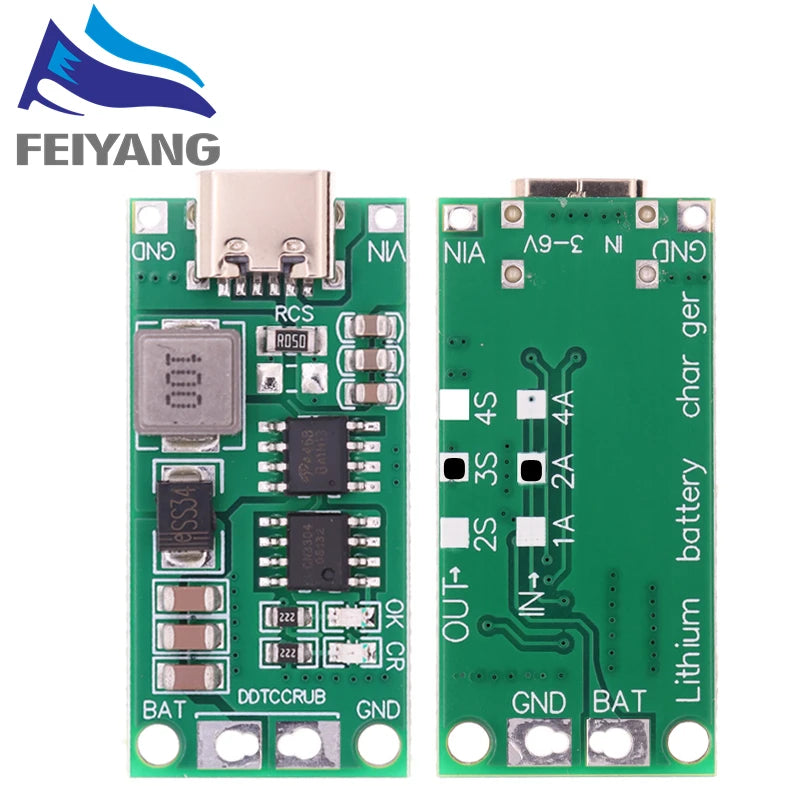 Lithium Battery 2S 3S 4S Multi-cell to 8.4V 12.6V 16.8V Type-c Boost Step-up Polymer Li-ion Charger 7.4V 11.1V 14.8V 18650 Lipo