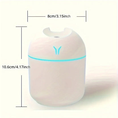 1pc  Compact USB Aroma Diffuser & Humidifier withLED Night Light - Pink & Mint Green, Essential Oil Atomizer for Homeand Car Use