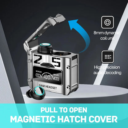 Wireless noise-cancelling TWS headphones in-ear Type-C earphones, HQ high-quality LED display charging earphones