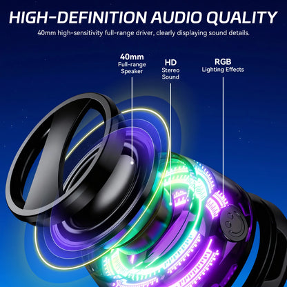 INEYES G200 Portable Bluetooth Speaker HECATE RGB Lighting Magnetic Speaker BT5.3 Mini Sound Box 7 Hours Playback Phone Holder
