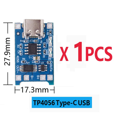Micro Type-c USB 5V 1A TP4056 Lithium Battery Charger Module Charging Board With Protection Dual Functions Current Protection