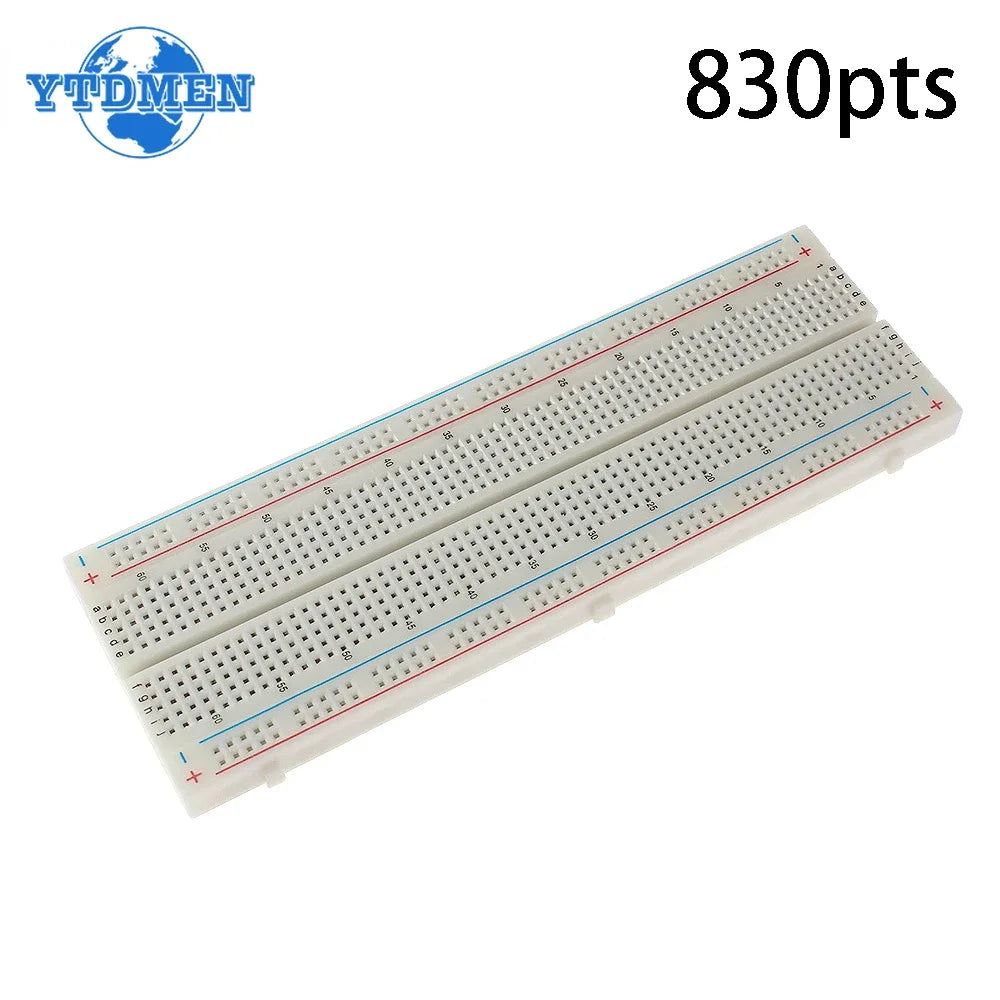 MB-102 Breadboard 400 830 Points Solderless PCB Bread Board Jumper Wire Cable Prototype Board DIY for Arduino Kit