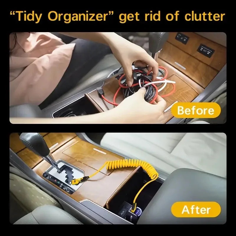 4 in 1 65W Spring Short Data Cable 6A USB Type C Spring Telescopic Quick Charger Wire Spring USB Cable for iPhone 15 14 13 12