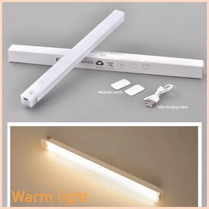 USB Type C Rechargeable Motion Sensor LED Bar Light Induction Night Light Portable for Kitchen Bedside Wardrobe Closet Aisle