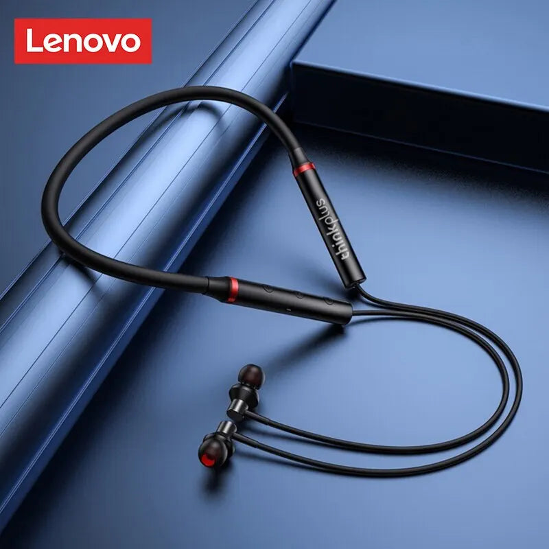 Original Lenovo HE05X Bluetooth Neckband Earphones Wireless Earbuds Magnetic Neckband Earbuds Waterproof Sport Headset with Mic