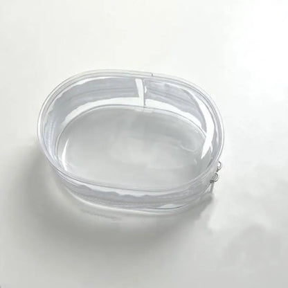 Earphone Case Colorful Transparent Protector 1/2Pcs Box Plush Dolls Outdoor Display Organizer Bag With Keychain Doll Accessories