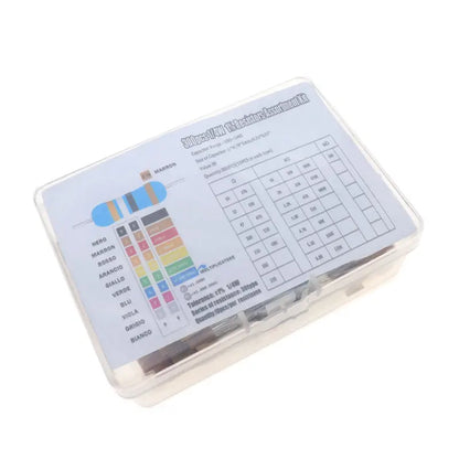 300/600pcs 1% Resistor Set Resistance 1/4W Metal Film Resistors Kit 10Ohm ~1M Ohm 30Values Electronic Components Kit