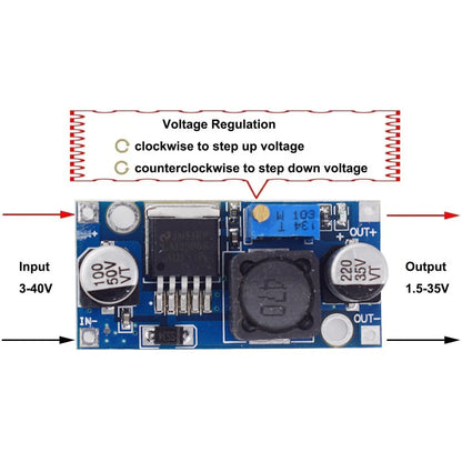 5 Pack LM2596S Buck Converter DC to DC Converter High Efficiency Voltage Regulator 3.0-40V to 1.5-35V Buck Converter Adjustable