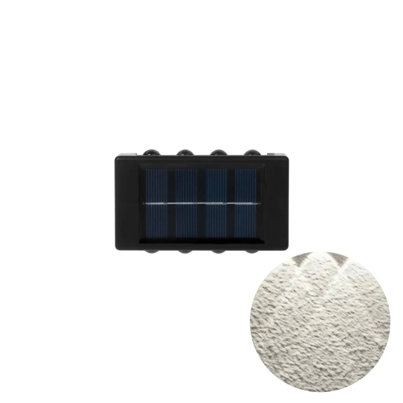 Solar Outdoor Wall Light 12 LED Waterproof Garden Light Courtyard Balustrade Decorative Atmosphere Lamp Down Luminous Solar Lamp