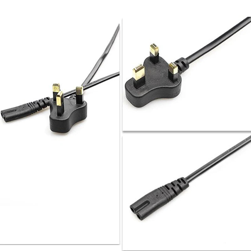 NEW Durable 2-Prong 1.2m EU US AU UK 4Standards AC Power Supply Adapter Cord Cable Lead Charging Line Wires