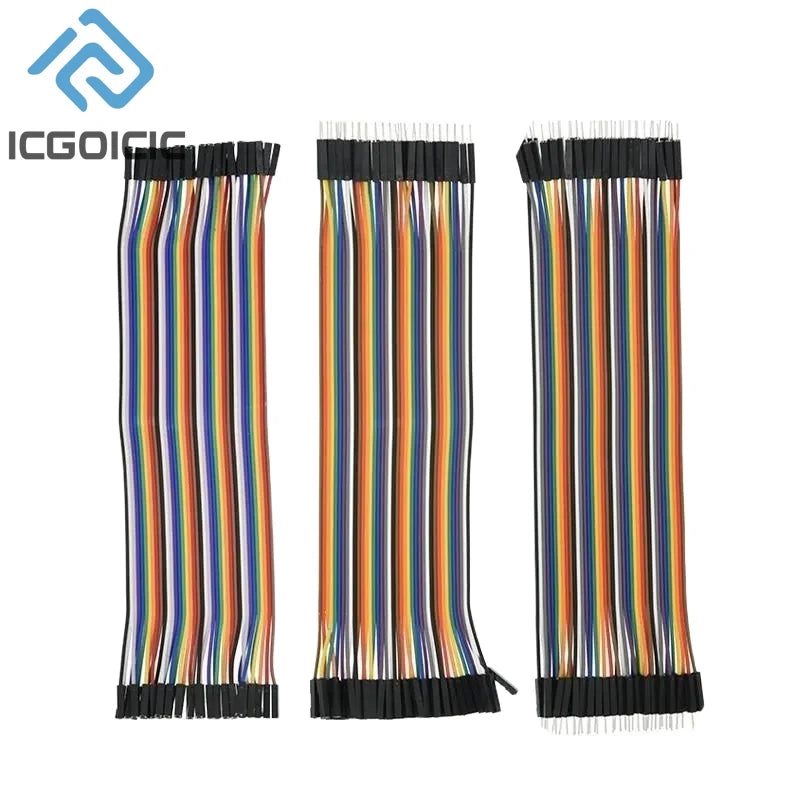 120PCS Dupont Line 10CM 20CM 30CM 40Pin Male to Male + Male to Female Female to Female Jumper Wire Dupont Cable for DIY KIT