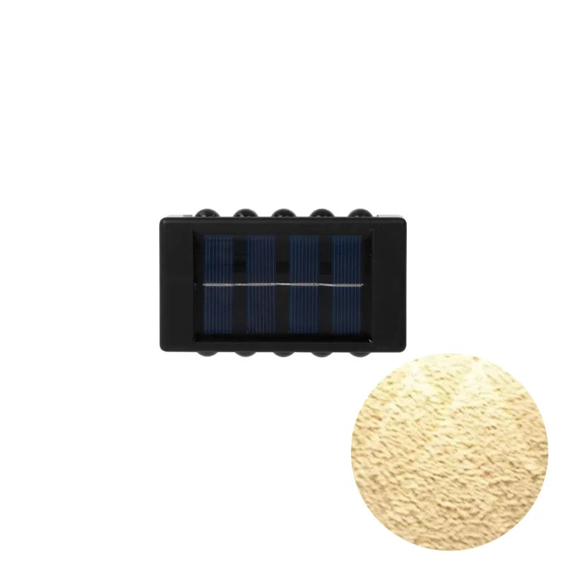 Solar Outdoor Wall Light 12 LED Waterproof Garden Light Courtyard Balustrade Decorative Atmosphere Lamp Down Luminous Solar Lamp