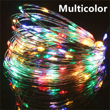 USB Led Fairy Lights Copper Wire String 20M 200LED Holiday Outdoor Lamp Garland For Christmas Tree Wedding Party Decoration