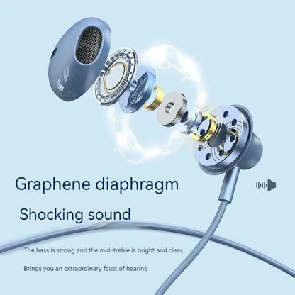 9D HIFI Heavy Bass Earphone 3.5MM AUX Wired Headphone TypeC Surround Stereo Headset With Mic Earbud For Samsung Xiaomi Huawei