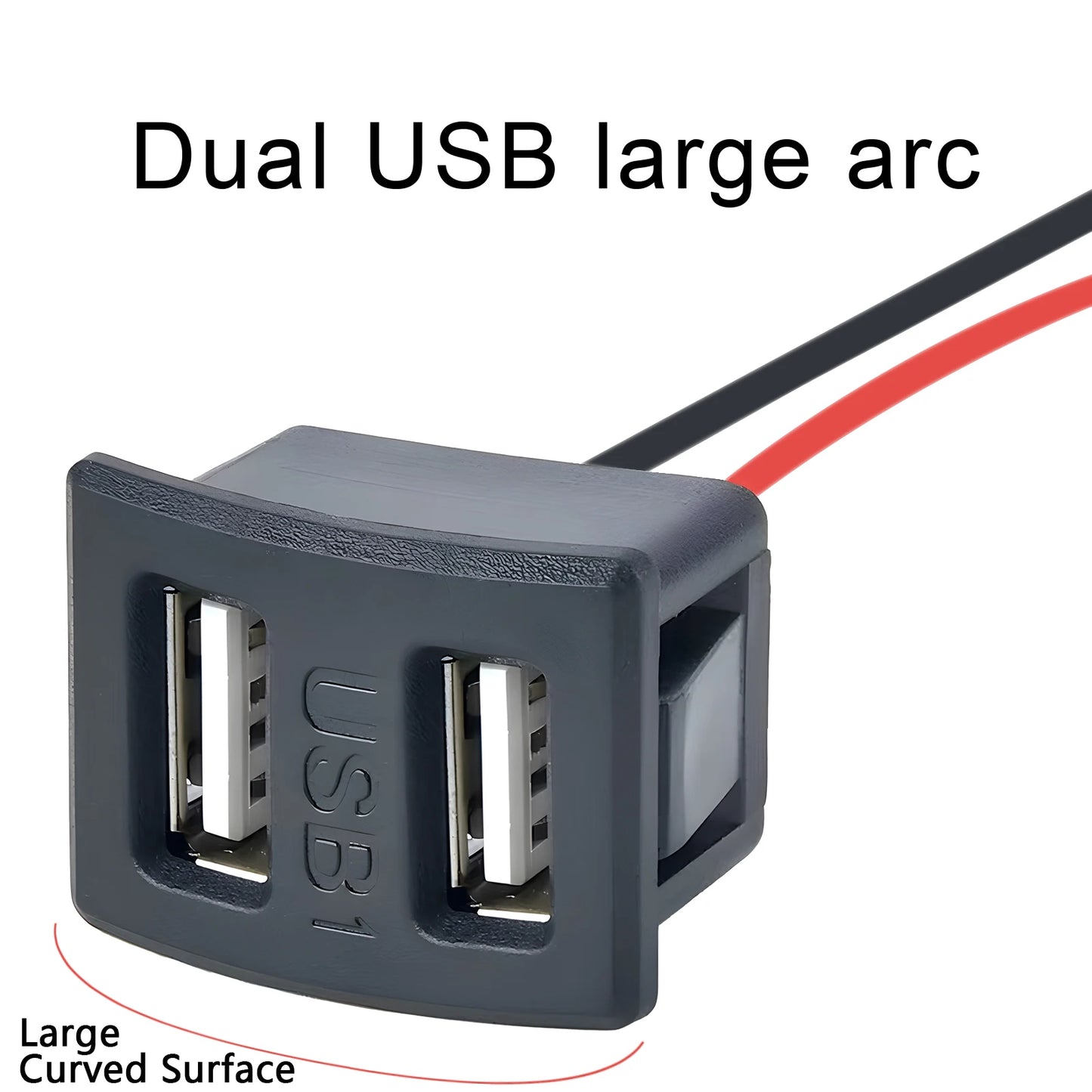 Double Layer Usb Female Base Type-C Socket and Female Usb Lamp Charging Socket Power Socket With Cable Connector