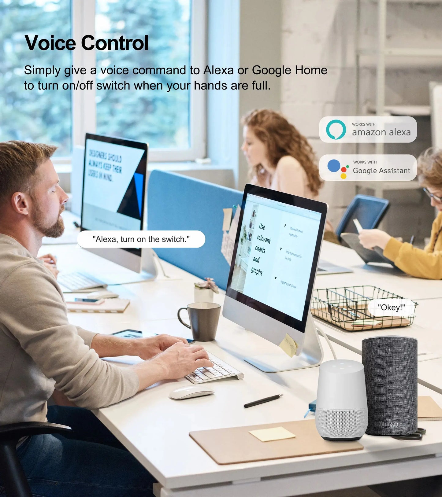 Tuya App US WiFi Smart Wall Switch 1/2/3 Gang No Neutral Wire Touch Sensor LED Light Switches Smart Home Alexa Google Home