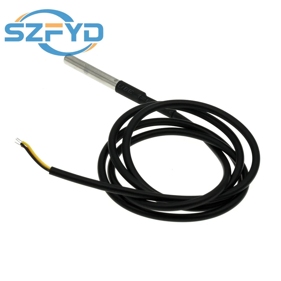 1PCS DS18B20 Waterproof Thread Temperature Probe Temperature Sensor Stainless Steel Package 1/2/3/5/10Meter For Arduino