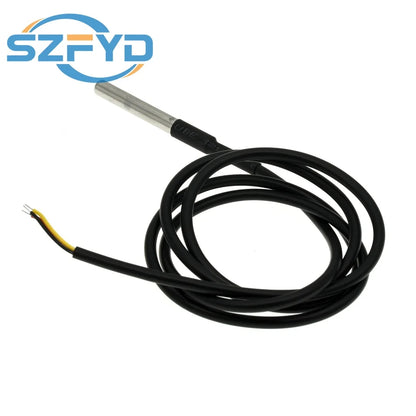 1PCS DS18B20 Waterproof Thread Temperature Probe Temperature Sensor Stainless Steel Package 1/2/3/5/10Meter For Arduino