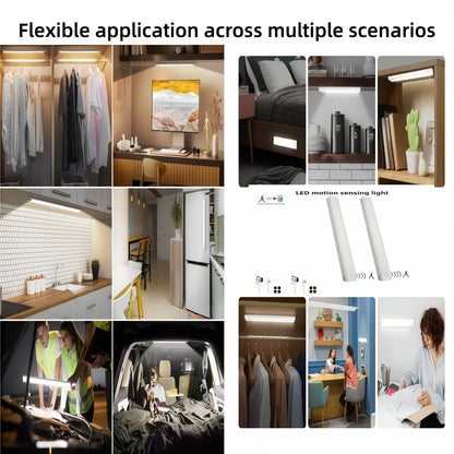 Rechargeable LED motion sensing lights, indoor cabinets, bar lighting, corridor lighting, easy magnetic installation