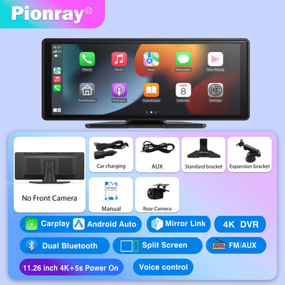 Pionray 7/10 inches android auto Universal Portable CarPlay for Car Screen Car Radio Video Wireless Carplay Screen for Apple