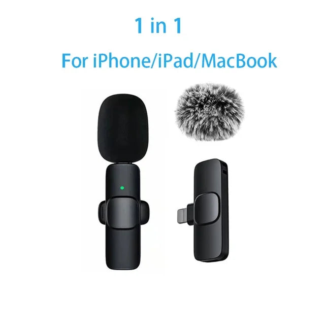 Lavalier Microphone Audio Video Recording Mini Replaceable Windproof Fleece Microphone for vlog YouTube Shooting Wireless Mic