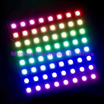 1PCS 8x8 WS2812 LED 5050 RGB 64 Bit LED Matrix Module