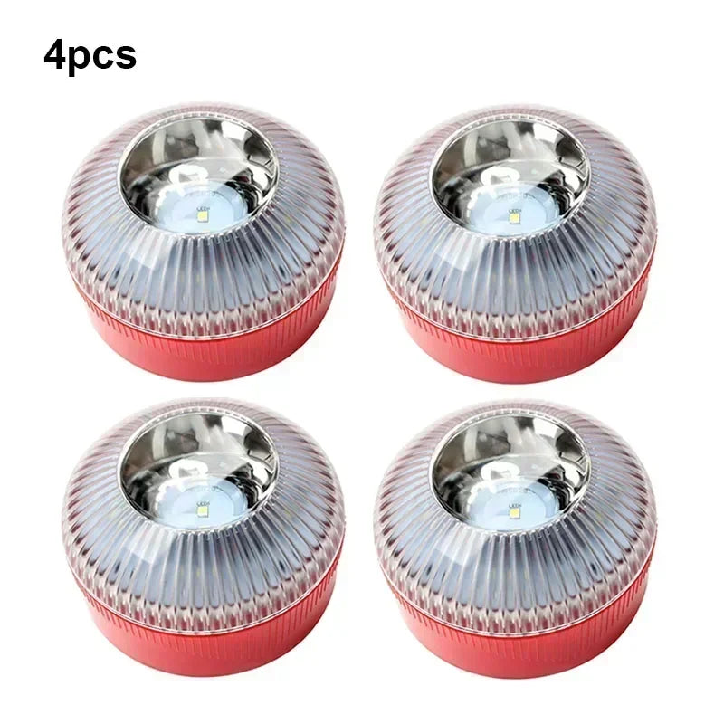 Led Car Emergency Light Flashing Light Magnetic Induction Road Accident Light Portable Strobe Warning Light Safety Accessory