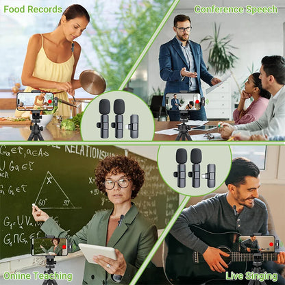 Lavalier Microphone Audio Video Recording Mini Replaceable Windproof Fleece Microphone for vlog YouTube Shooting Wireless Mic