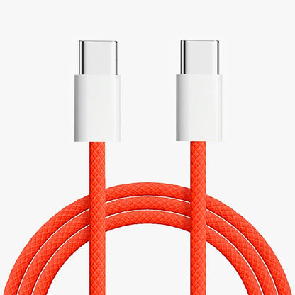 Usb C to Type C Fast Charging PD 60W Mobile Phone Date Cable For Iphone15 Android Samsung Huawei Type C Braided Charger Cable