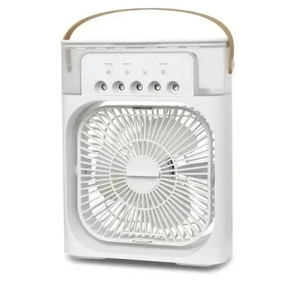 New 3 In 1 Portable Fan AIr Conditioner Household Mini Air Cooler LED Night Light Humidifier Air Adjustment Fan Office Home Fan