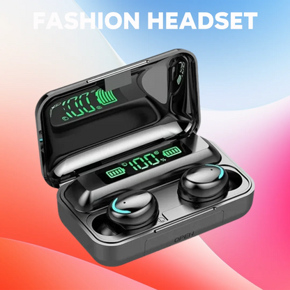 F9 Wireless Bluetooth Headphones Tws Game Earbuds Earphones Digital Display Heaset Large Capacity Charging Case