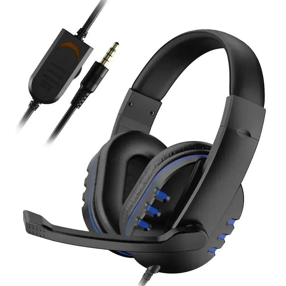 New Upgrade Wired Headset Gamer with Mic Noise Cancelling Headphones For PC Computer Laptop PS4 PS5 Nintendo Tablet Earphones
