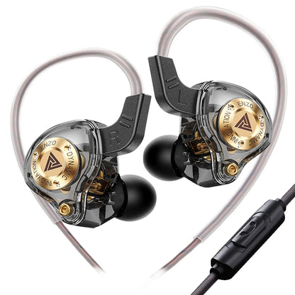 New QKZ 15D Dynamic Surround Sound Bass Earphones Earbud 3.5MM AUX In-Ear Monitor Headphones HIFI Noise Cancelling Sport Headset
