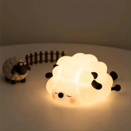 Cute Silicone Squishy Night Lamp Fox Rabbit Dimmable Nursery Nightlight Rechargeable Timing Bedside Table Lamp With Touch Sensor