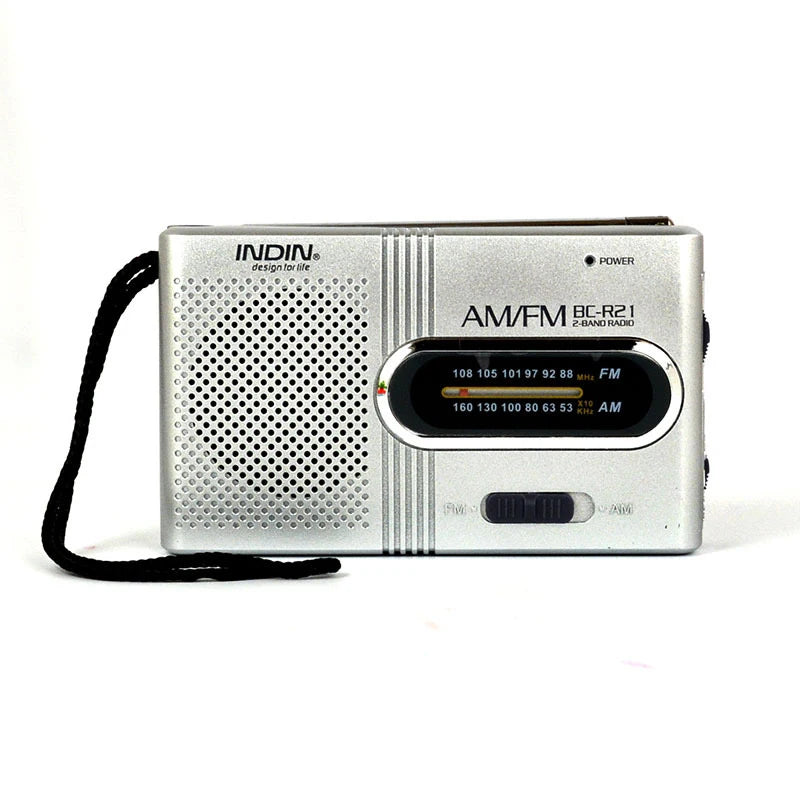 Emergency Pocket Mini Radio FM AM Radio Built-in Speaker Battery Operated Radio Receiver Best Player for Senior Home Walking