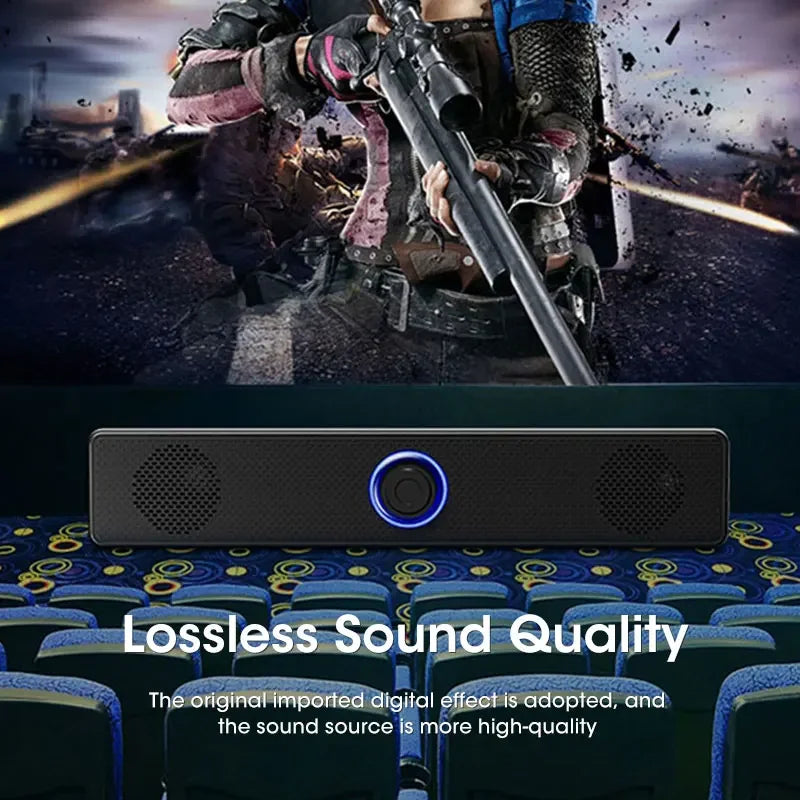 Wired USB Bluetooth Computer Speaker Stereo Subwoofer Soundbar 3D Home Surround Speakers for PC Music Player Wired Loudspeaker
