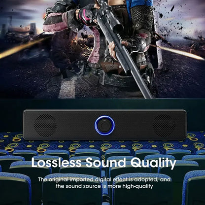 Wired USB Bluetooth Computer Speaker Stereo Subwoofer Soundbar 3D Home Surround Speakers for PC Music Player Wired Loudspeaker
