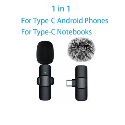 Lavalier Microphone Audio Video Recording Mini Replaceable Windproof Fleece Microphone for vlog YouTube Shooting Wireless Mic