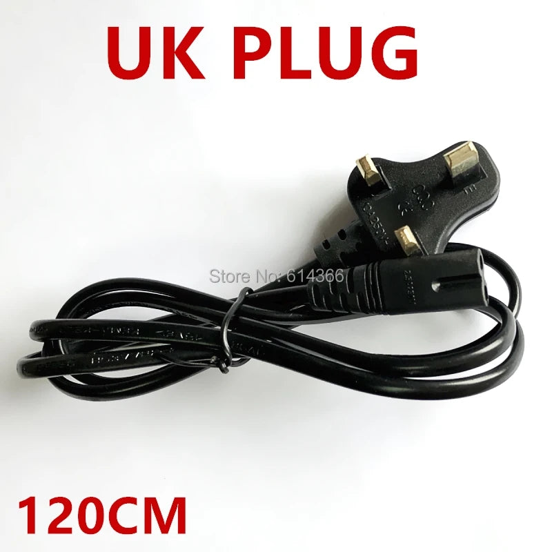 NEW Durable 2-Prong 1.2m EU US AU UK 4Standards AC Power Supply Adapter Cord Cable Lead Charging Line Wires